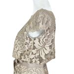 Tadashi Shoji Greta Lace Cocktail Dress in Sand Beige Size 8 Photo 5