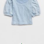 Aerie NWT Sky Blue Cozy Sweatshirt and Sweatpants the set Photo 4