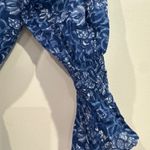 Royal Blue Floral Maxi Sundress w/Open Back Photo 4