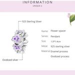 S925 Sterling Silver 925 Flower Bracelet Charm Photo 5