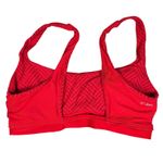 Aerie  Red Textured Chevron Zigzag Sports Bra Swim Top Tankini Bikini L Photo 3