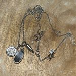 Kendra Scott  Rhodium Dira Coin Charm Necklace in Slate Cats Eye Photo 7