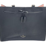 Kate Spade  New York Black Leather Satchel Tote Bag Tassel Bow Medium Pink READ** Photo 0