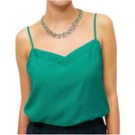 J.Crew  v-neck cami top in green NWT 0 Photo 0