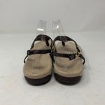 FitFlop Rumba Size 7 Pewter Silver Metallic Leather Beaded Fringe Sandal Wedge Photo 6