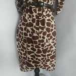 Jennifer Lauren Belted Wrap Style Dress Brown Size M Photo 2