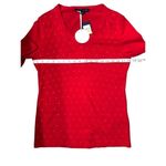 Tommy Hilfiger Red Sweater w/Gold Studs Long Sleeve NWT Medium Photo 6