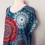 Yincra Blue Red Orange Colorful Swim Beach Pool Cover Up Size 8 Photo 1