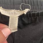 Eileen Fisher Black Elastic Waist Pants Cropped Size Large Lagenlook Minimalist Photo 1