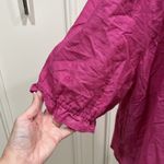 Talbots  Pink Floral Embroidered Blouse Square Neck Top Milkmaid Peasant Photo 2