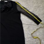 ZARA Black Organza Bow Tie Neck with Sheer Puff Long Sleeves Dress size XXL Photo 10