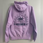 Purple California Surf Hoodie with California Santa Monica Logo Beach Sweatshirt Size M Photo 1