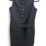 Carolina Herrera Charcoal Grey Button Dress Photo 0