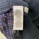 Loft EUC ‎ women’s navy sheer dotted back long sleeve scoop neck blouse sweater M Photo 3