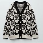 ZARA GORGEOUS NWT Jacquard Knit Jacket Photo 2