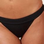 ANDIE NWT The Banded Cheeky Ribbed Bikini Bottom Wear High or Low L Black #3521 Photo 0
