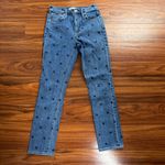 Madewell The High Rise Slim Boy Jean Starry Night Star Denim Jeans Size 23 Photo 1