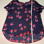 Pleione XL  Navy Floral Short-Sleeve Top Photo 6