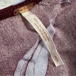 Free People Bella Printed Floral Top S Wine Combo Maroon Bell Sleeves Rayon Photo 4