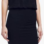 James Perse  Black Skinny Tee Shirt Dress Midi Photo 2