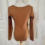 Princess Polly  brown button long sleeved bodysuit Photo 3