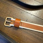 Lot Of 3 Loft Belts Women's Size S Brown Black White Gold Buckle Genuine Leather Photo 1