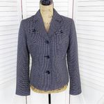 Jones New York Swiss Dot Knit Blazer Jacket Black White 4P Photo 1