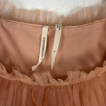 Anthropologie  Pleated Tulle Tank in Peachy Pink Balletcore Whimsical Size Medium Photo 3