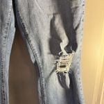 Seven7  Blue Flare Wide Leg Jeans Distressed Photo 1