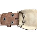 3G Buckles Camel Light Tan Suede Leather Belt 1.5" 28 Photo 9
