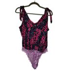 Free People  BARE IT ALL BODYSUIT FLORAL PARTY COMBO SIZE S Photo 4