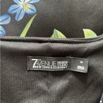 7th Avenue Design Studio Womens Black Floral Zipper Vest Size Medium Photo 4