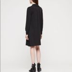 ALLSAINTS Amei Black Long Sleeve Drape Tie Dress Small Whimsygoth Emo Chic Photo 11