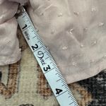 Listicle Womens Pink Swiss Dot Ruffle V Neck Puff Sleeve Romper M Photo 8