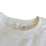 Gap Oversized Pullover Sweatshirt Sweater White Gold Silver Logo Stretch Size XL Photo 2