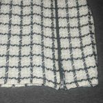 Lea & Viola Plaid Black Cream Gold Tweed Zip Detail Skirt Womens Small Photo 2