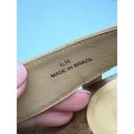 Diane Von Furstenberg  Shoes Women 6‎ Tan Leather Open Toe Slingback Wood Heels Photo 11