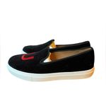 Stubbs & Wootton Black Velour Screw U College Sneakers Size 8 Photo 3