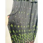 SABINA MUSAYEV Black Red Floral Front Twist Cutout Selina Dress size Medium Photo 6