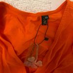Fancyinn Orange Deep V Neck Crop Top Photo 6