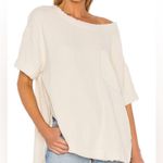 Free People  WE THE FREE Palo Alto Top In Ivory size L Photo 6