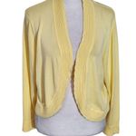 Jessica Howard Yellow Open Front Cropped Cardigan NWT Size XL Yellow Sweater Photo 0