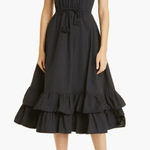 Mille Palma Tiered Ruffle Cotton Dress Size XS Black Photo 0