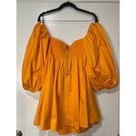 For Love & Lemons Saint Lucia Mini Dress Off The Shoulder Orange Size Small NWT Photo 8