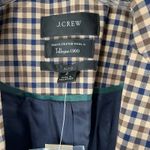 J.Crew Alfie Check Blazer BA482 Tollegno 1900 Italian Stretch Wool Navy & Tan Photo 2