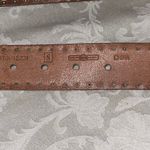 Fossil  Leather Western Boho Brown Belt Antique Gold Studs Detail Small Photo 9