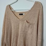 Urban Outfitters  BDG Blake V Neck Pullover Knit Size Medium Sweater Orange Tan Photo 3