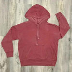 American Eagle  Vintage Wash Red Hoodie Sweatshirt Pullover Hooded Size M Photo 0