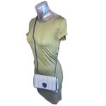 Liz Claiborne VINTAGE 80s 90s  Blue White Stripe Crossbody Purse w Crest Photo 1