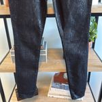 EXPRESS NWT  Mia Mid-Rise Black Snakeskin Jegging Jeans, 6 Photo 2